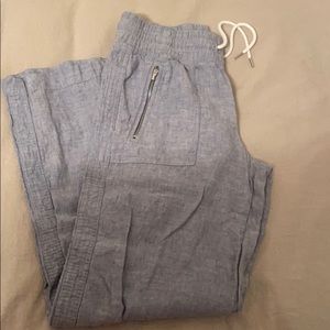 Wide leg linen pants